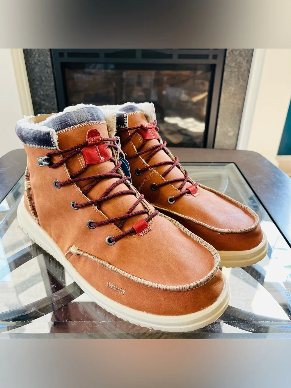 Hey Dude Bradley Classic Boot Men’s 12 Cognac 44962-21N